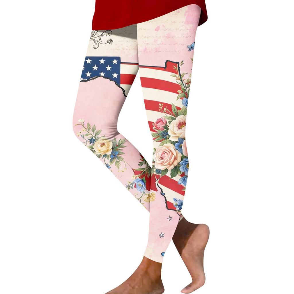 Women's Fashion Casual Print Straight-Leg Pants Outdoor Printed Slim Yoga Pants