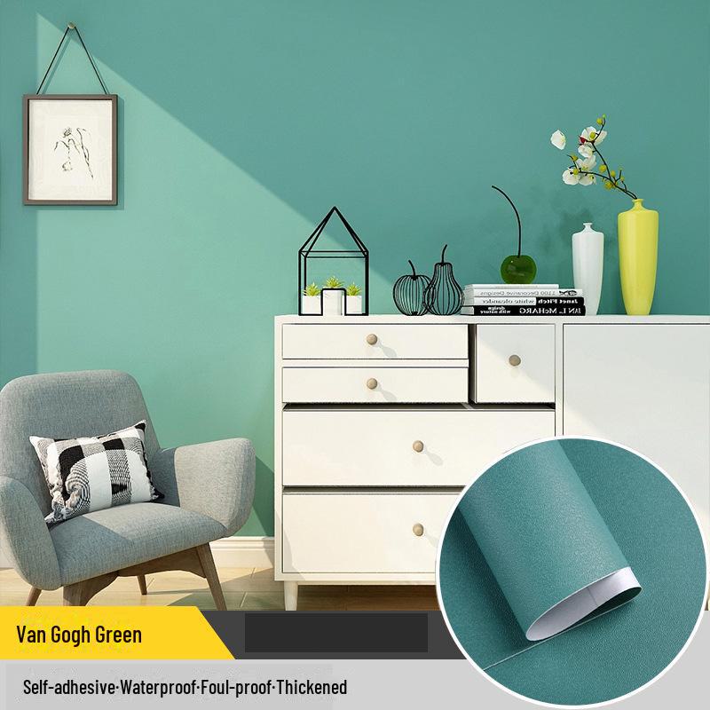 Self-Adhesive Solid Color PVC Wallpaper for Bedroom and Home Décor