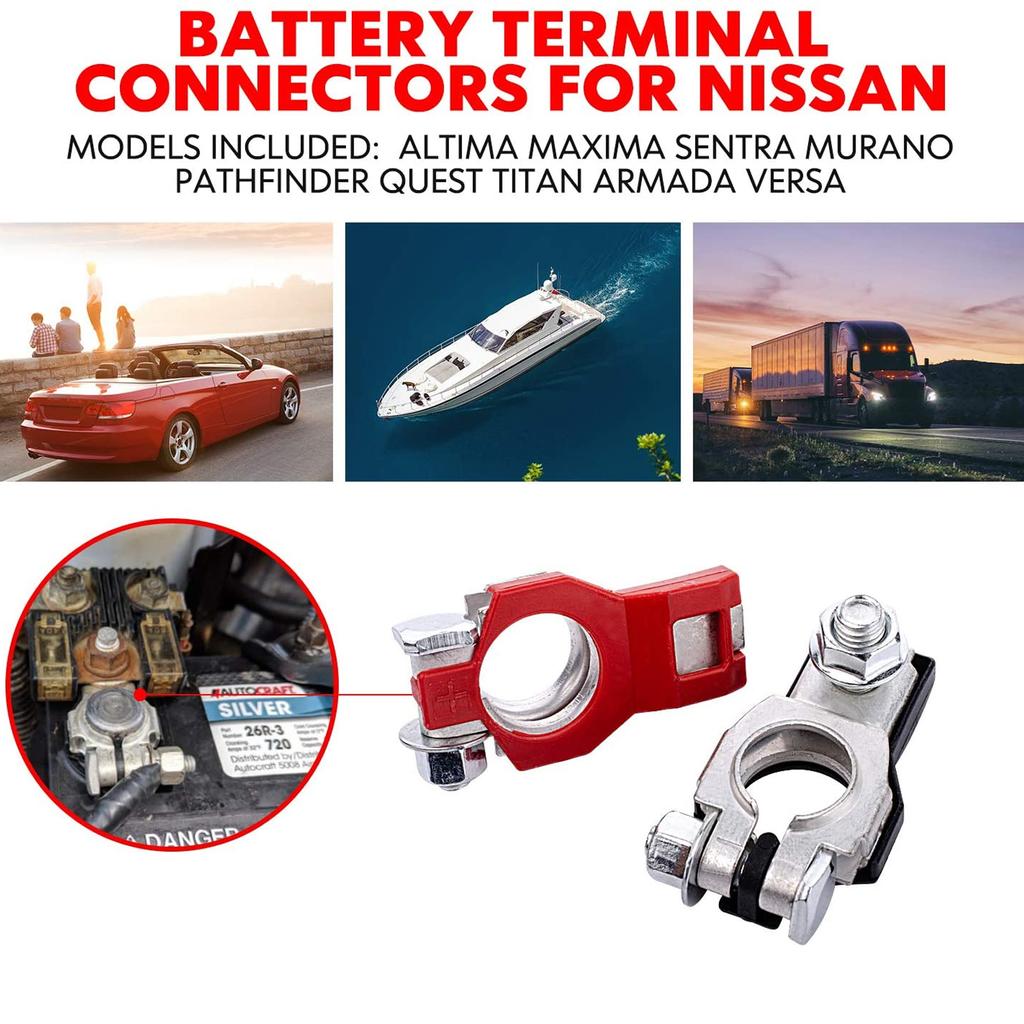 Positive Negative Battery Terminal Set 243407F000 243407F001 Car Cable Connector Clamp Replacement for 243407F000