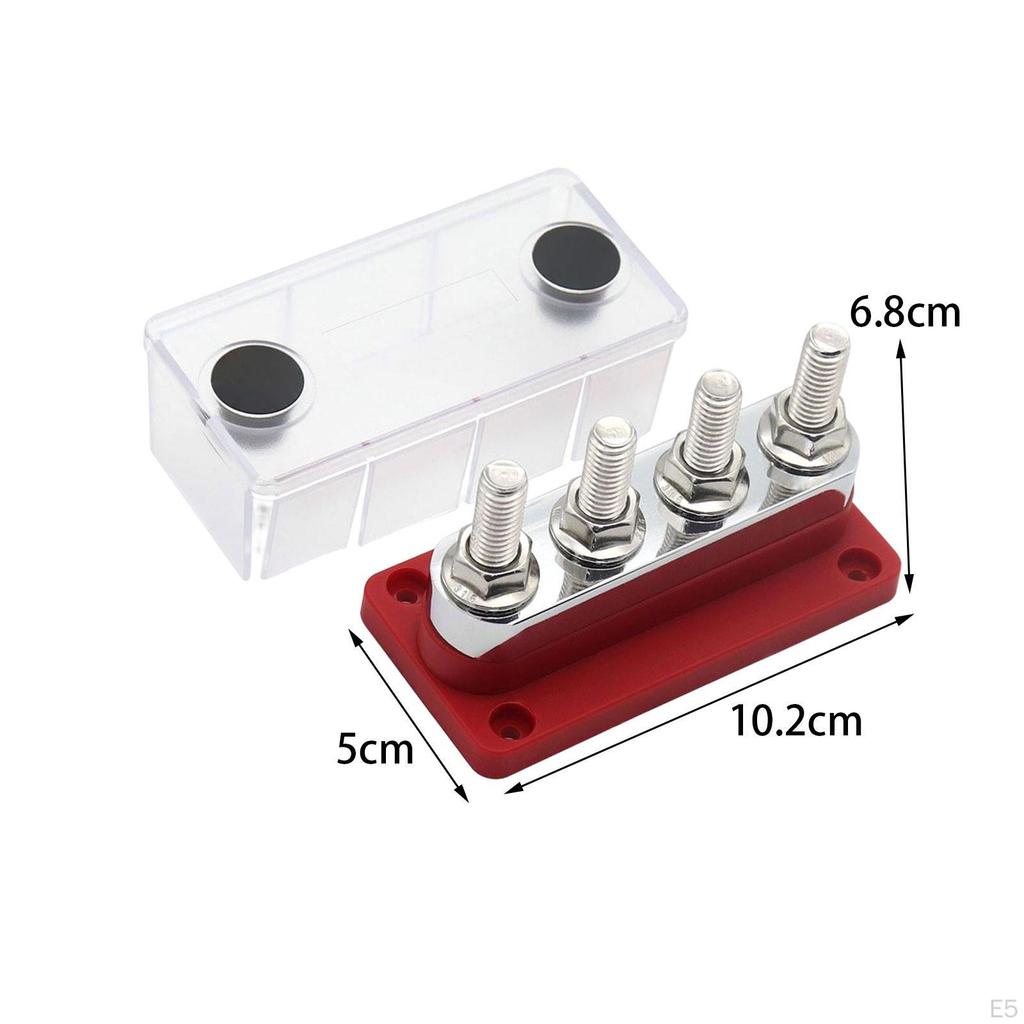 4 Way Bus Bar Power Distribution Block Electrical Terminal for Marine