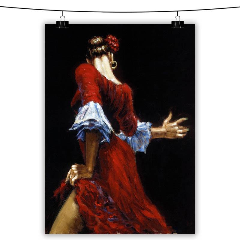 Arte moderna pinturas a óleo fabian perez dançarino flamenco cartaz pintura imagem da lona arte da parede casa cuadros decoração