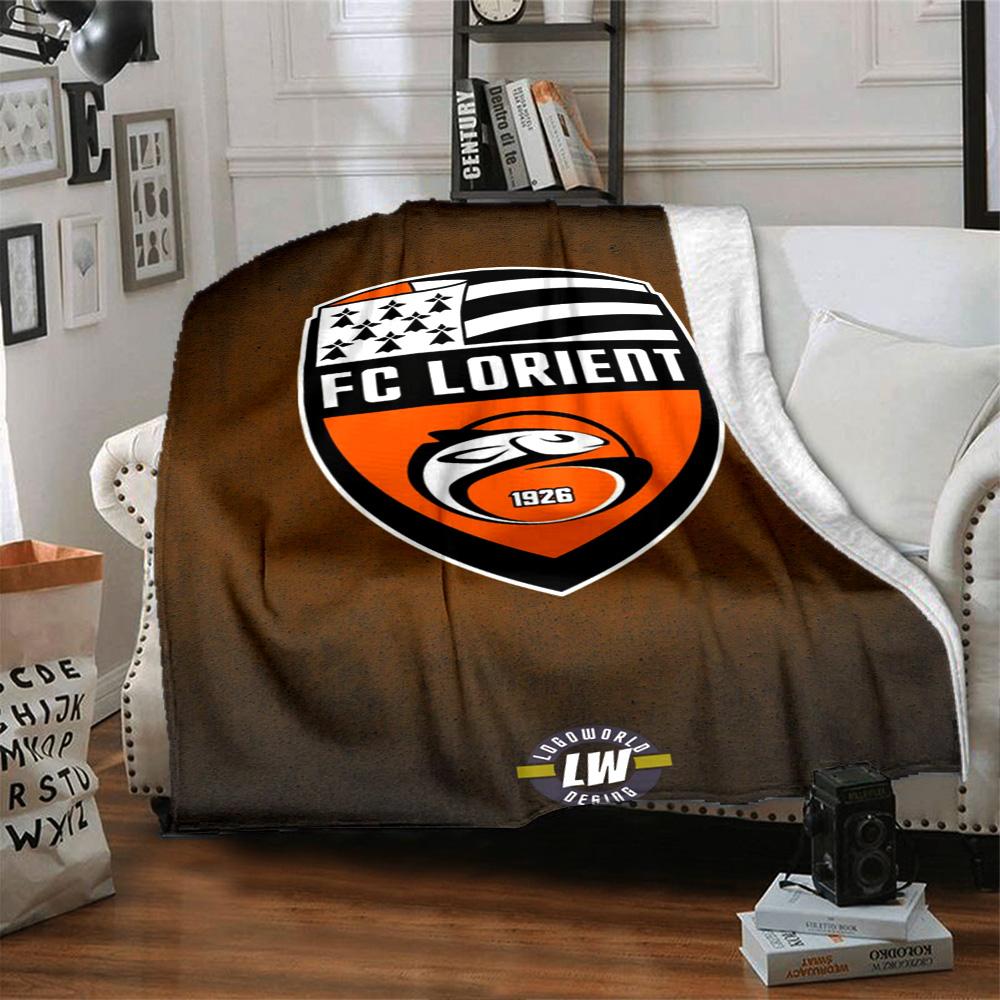FC Lorient Print Flannel Blanket High Quality Warm Comfortable Cover for All Seasons Perfect for Gifts Home Decor