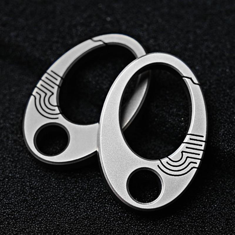 2pack Stainless Steel Carabiner Key Hanging Buckles Travel Carabiner Outdoor Key for Campers