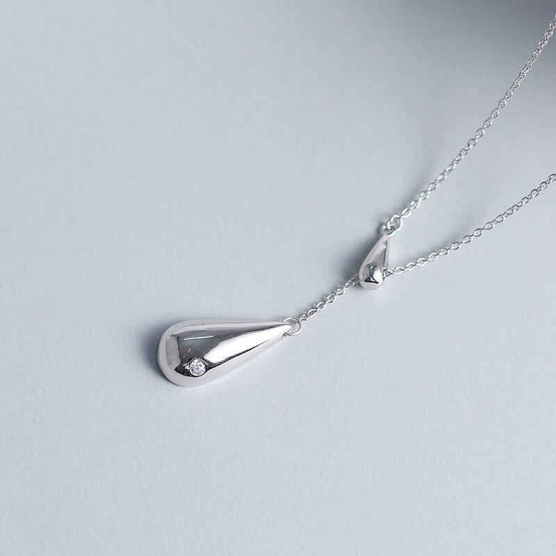 

Стерлингового Серебра 925 пробы, регулируемое ожерелье с подвеской в ​​виде капель воды и слез для женщин, подарочные ювелирные изделия, оптовая продажа, S-N243