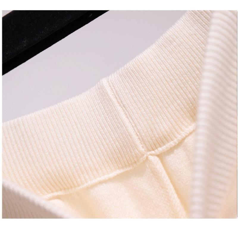 Pletené harémové kalhoty s vysokým pasem dámské podzimní a zimní volné ležérní devítiminutové kalhoty