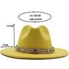 Woolen Top Hat European and American Fashion Ethnic Style Hat Flat-brimmed Big-brimmed Jazz Hat