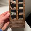 Sensory Miniature Bookshelf Wooden Display Bookcase Sensory Book For Home School Travel Outgoing Working Relaxing Decorations Gi
