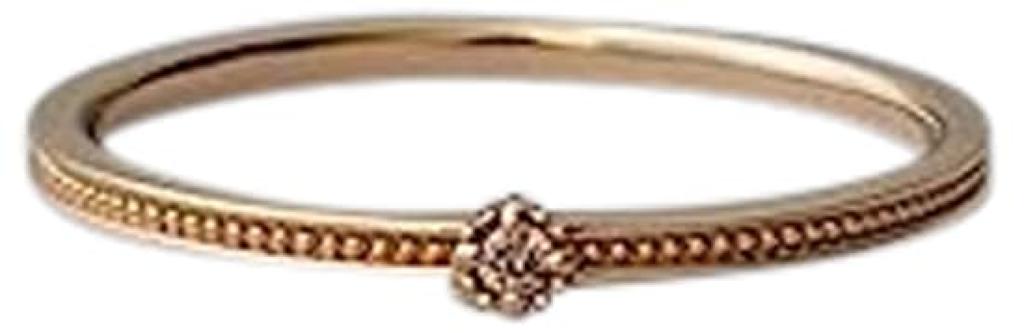 K10YG Brown Diamond Ring 721178 Size 9 Yellow Gold [Ete] [Layered]