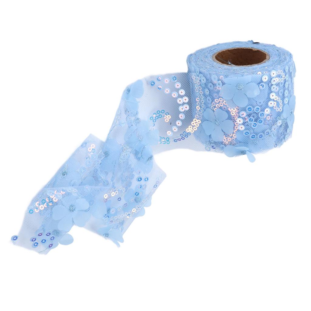 Tulle Fabric DIY Craft Abrasion Resistance Little Flash Portable Polyester Sequined Tulle Roll 6cm