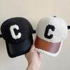Letter Embroidery Winter Fuzzy Baseball Cap, Curved Brim Windproof Casual Dad Hat Trucker Hat for Outdoor