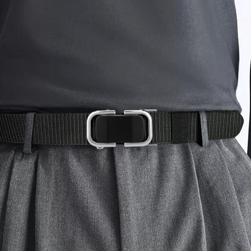 Tactical Belt Toothless Automatic Buckle Nylon Belt Men's Casual Belt Tactical Outdoor Belt Youth Military Training Belt