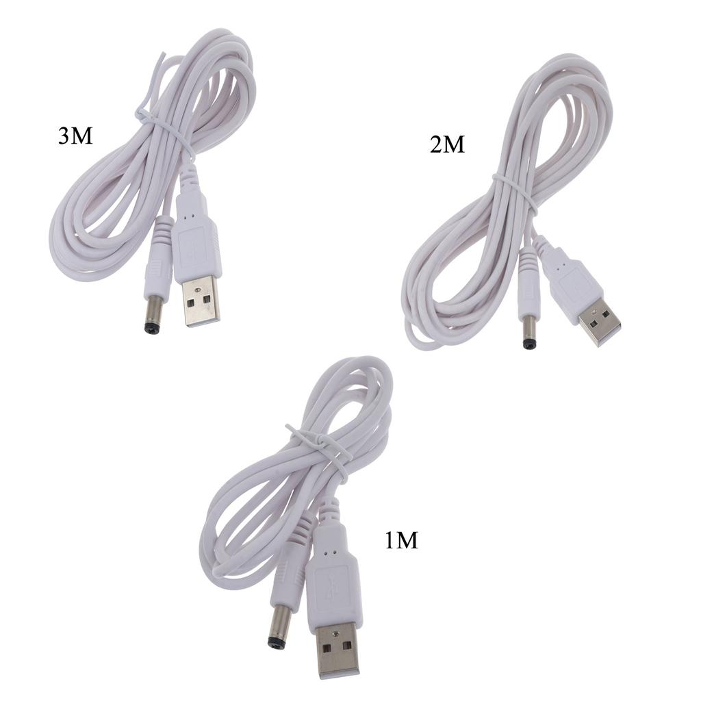 USB 2.0 A-Type Male to 5.5 x 2.5mm DC 5V Power Plug Connector Router Speaker Charging Cable
