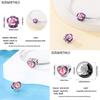 Copper Craft Plum Blossoms Azaleas Sunflowers Cherry Blossoms Sparkling Zircon Beads Charms Birthday Diy Exquisite Jewelry