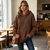 Damen Hoodie mit Taschen - Lässiger entspannter Pullover Farbe Sweatshirt