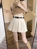 2025 Gray High-Waisted Academy Style Petite Pleated Summer Skirt