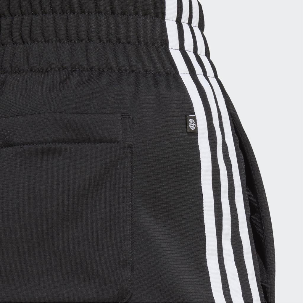 Adidas Originals Trefoil Logo Print Side Stripe Elastic High-Waisted Sport Shorts Women Bottoms Black IB7426