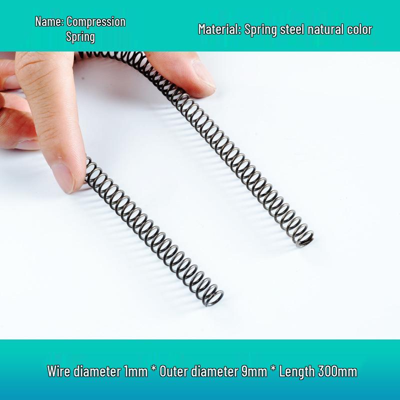 Steel Wire Compression Spring, 1.2-50mm Diameter, Long, Thin & Durable, Yellow, 300 Available