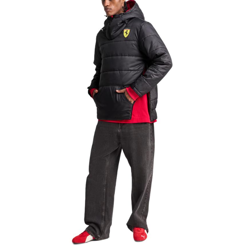 Puma Ferrari Team Series Versatile Soft Skin-Friendly Hooded Jacket Men Jackets Red 763939-01
