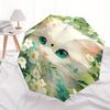 1pc White Cat Cartoon Umbrella, Portable 3-Fold Compact Umbrella, Suitable for Camping, Hiking and Travel, Ideal Easter Birthday Gift for Family