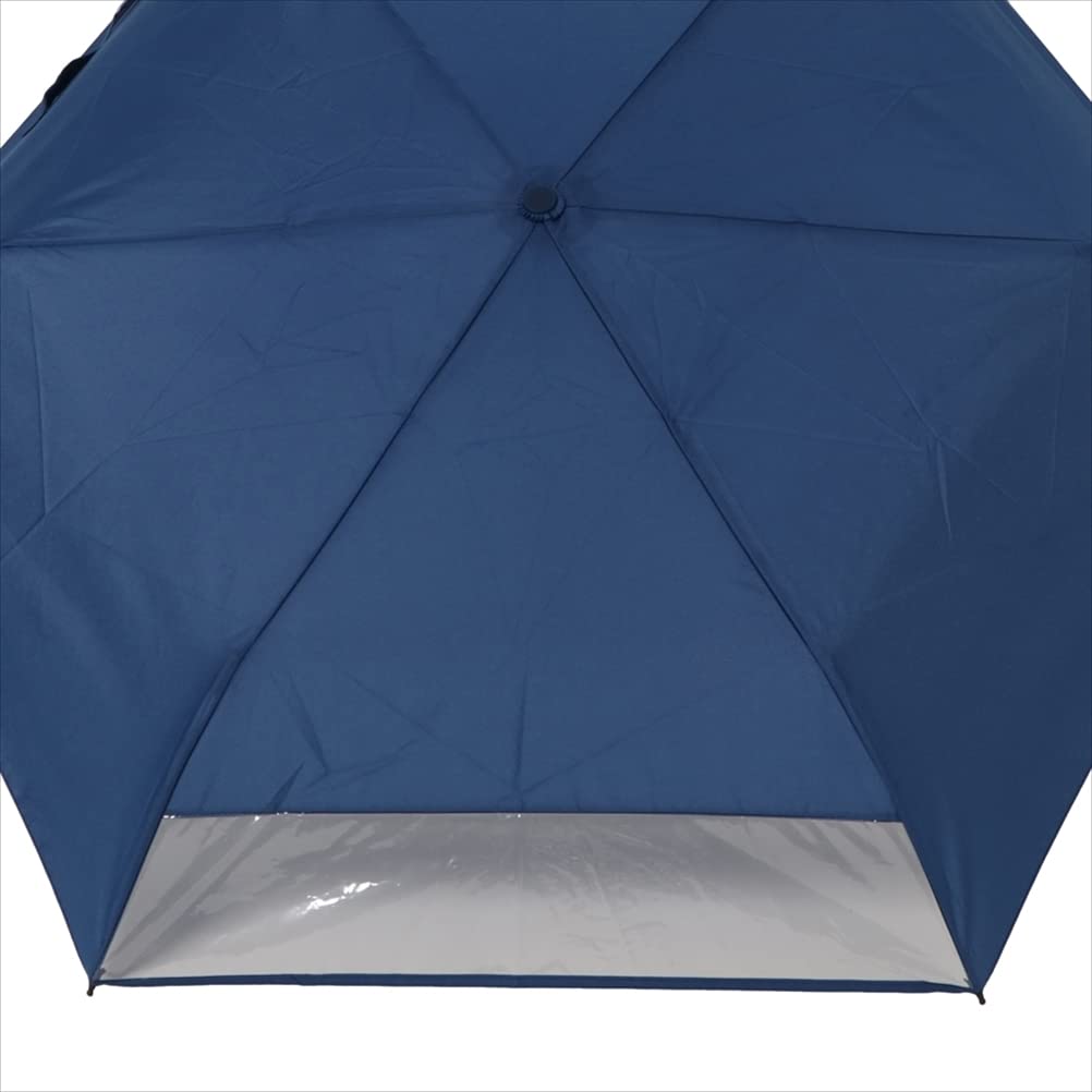 Ogawa Folding Safety Reflective Name Band Finger Cynthia 53334 Umbrella, Kids, Navy, 55cm, Window, Tape, Included, Resistant,