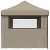 Vidaxl Pop-Up Party Tent with 4 Walls, Taupe