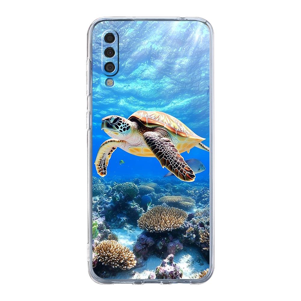 Phone Case For Samsung A56 A36 A26 A16 A14 A12 A22 A32 5G A34 A42 A52 A54 A50 A70 A40 A20E A20S A04S A06 Cover Cool Ocean Turtle