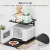 UTIMIU Refrigerator Top Rack Range Rack with Sliding Shelf Kitchen Storage Rack Cupboard Width X Depth X Height 45cm Microwave Rack Refrigerator Top