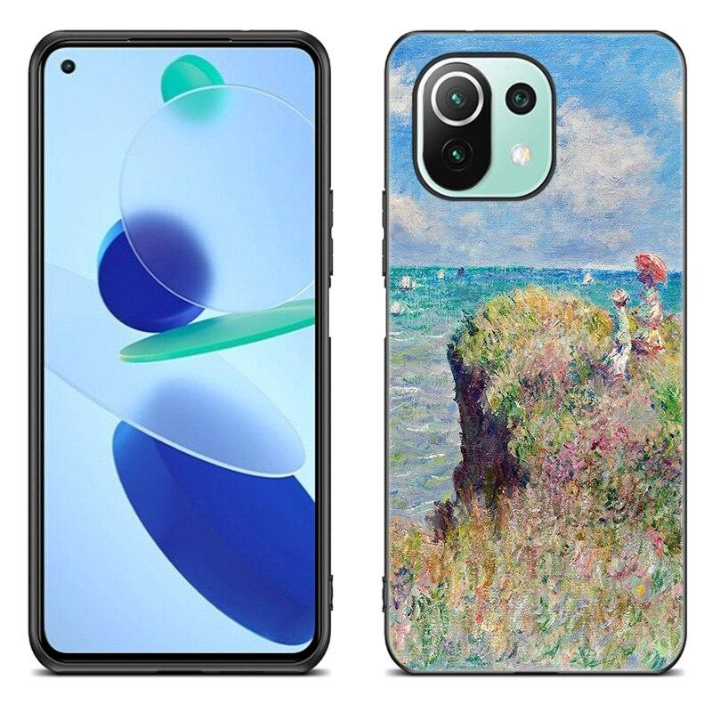 Claude Monet Phone Case For Xiaomi Mi 11 Lite NE 11i 10T 11T Pro A2 A3 Lite POCO F3 M3 M4 C31 X3 Pro NFC GT Black Cover