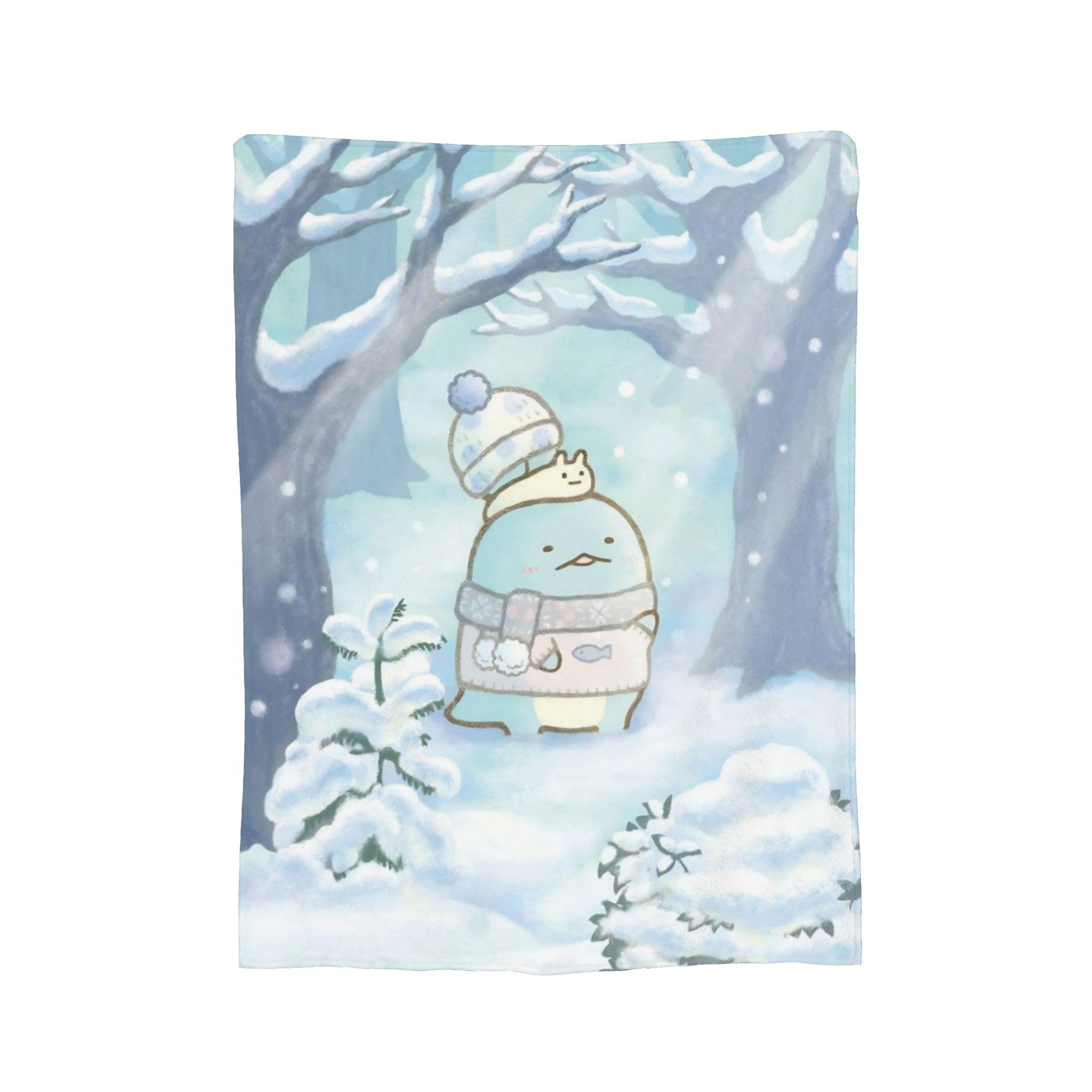 

Cartoon Sumikko Gurashi Blanket Cover Flannel Throw Blanket Summer Air Conditioning Personalised Ultra-Soft Warm Bedspreads, 150x200cm