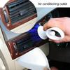 Car Vent Cleaning Brush with Dust Tray Soft Bristle Interior Detail Tool for Dashboard Air Conditioner Auto Detailing Brush
