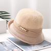 French Style Wool Bucket Hat Elegant Lightweight Warm Basin Hats Classic Coldproof Fisherman Cap for Women Autumn & Winter