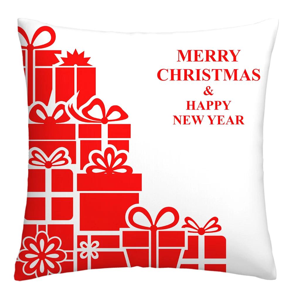 Nordic New Year pillowcase Christmas cushion cover 40x40 45x45 50x50 60x60 decorative pillowcase for living room home decore