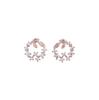 Sterling Silver Needle Korean Version of Popular Fashion Leaf Garland Zircon Stud Earrings Simple Mini Literary Mori Small Earrings Women's 2026