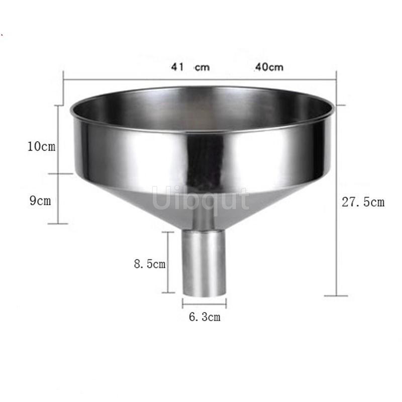 304 Big Stainless Steel Funnel Kitchen Oil Liquid leakage Funnel refueling Detachable Filter Wide Mouth Funnel Kitchen Tools