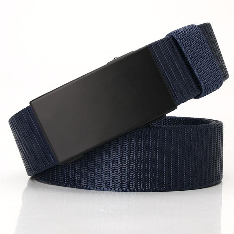 Nylon Canvas Belt, Toothless Automatic Buckle Belt Outdoor Sports Leisure Business Belt, Belt