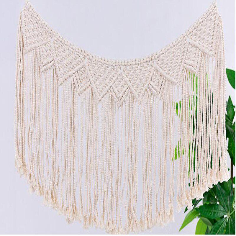 Macrame Wall Art Hand-made Dyed Cotton Wall Hanging Tapestry and Lace Home Decor Home Decoration