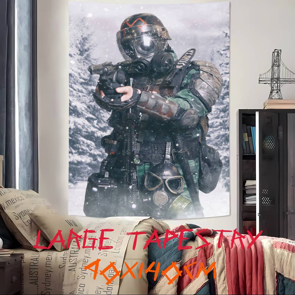 Fashion Roleplaying Adventure Gaming Cool Metro Exodus Serise Tapestry Decoration Bedroom Dormitory Background Cloth Tapestry