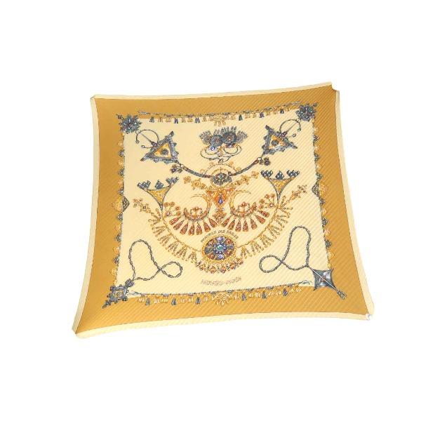 HERMES PleatedCarre papules des sables Desert accessories scarf Pleated scarf Used