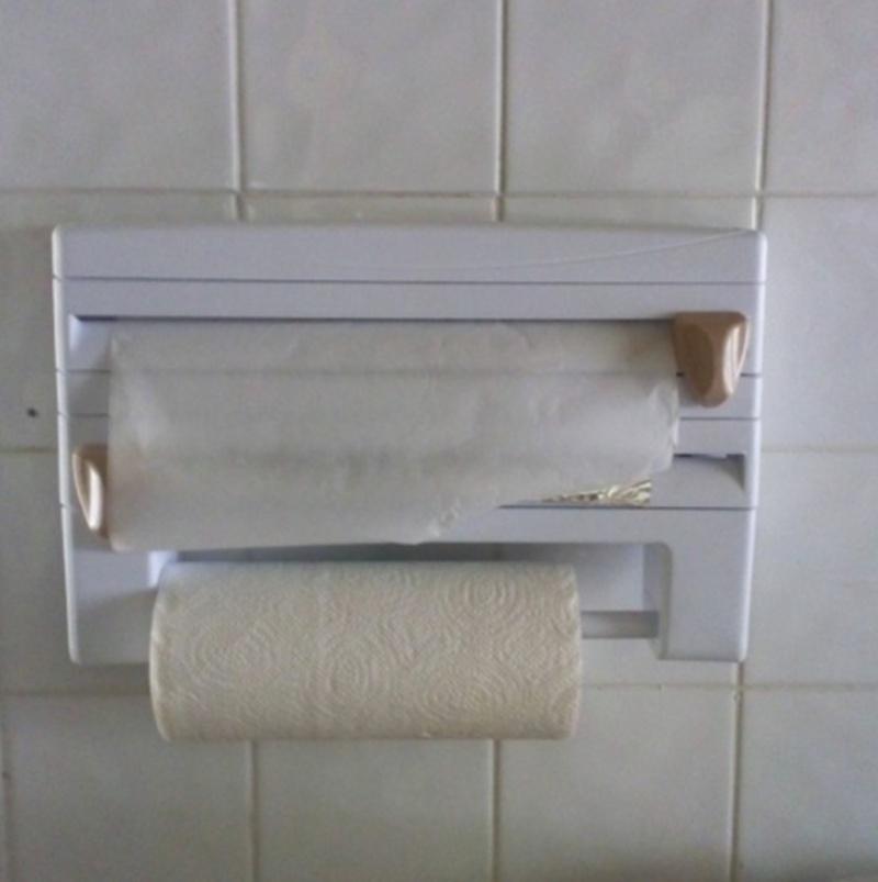 1PC Kuchenny stojak na folię spożywczą, przyprawy, sos, butelka, uchwyt na ręczniki papierowe, organizer kuchenny MYY