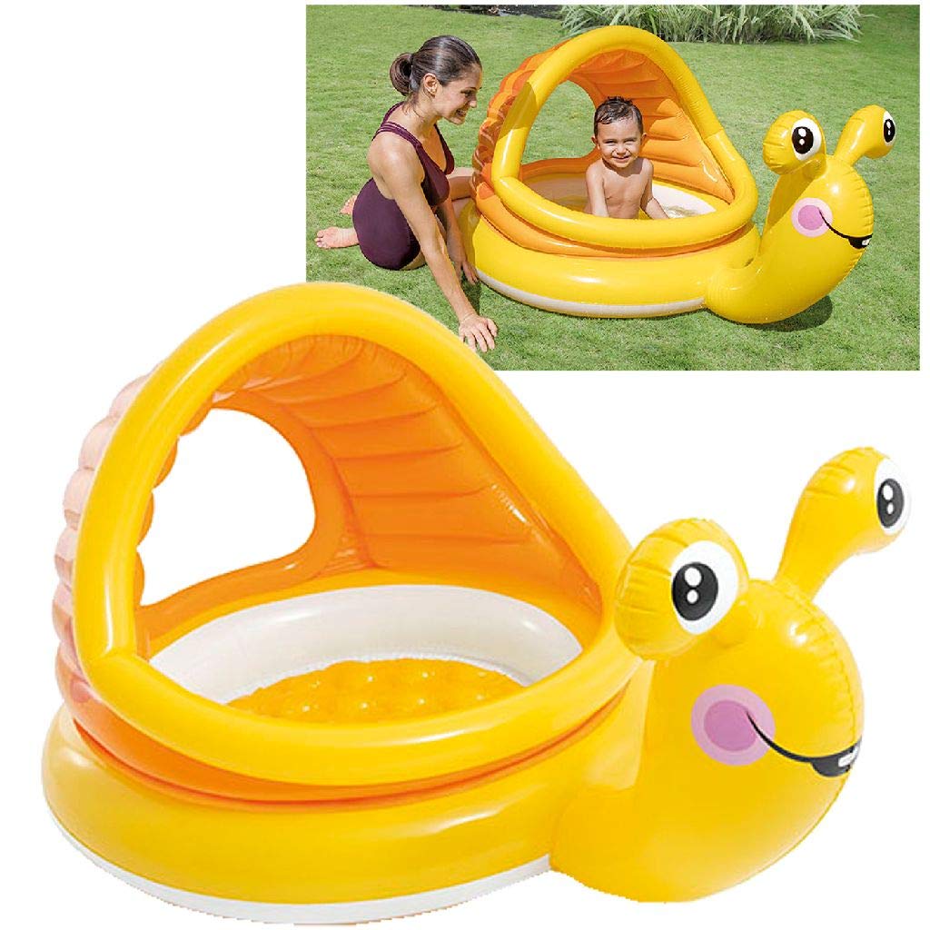 INTEX Lazy Snail Baby Pool with Sunshade, 57124, 145 X 102 X 74 Cm (Official Japanese Product)