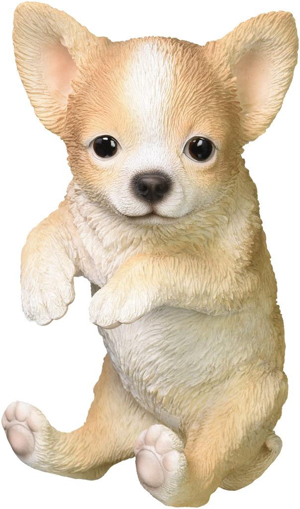 Toyosekiso Dog Ornament (Chihuahua) 14201 Brown, Approx. 11 X 11 X 21 Cm