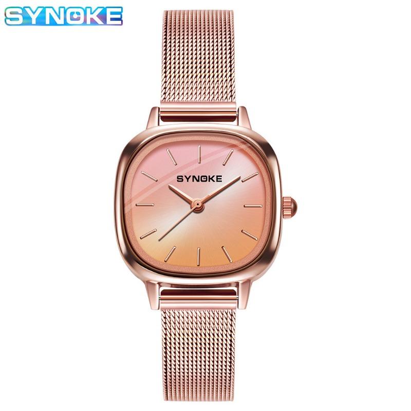 Top Brand New Fashion Trend Rose Gold Mesh Quartz Watch Women's Light Luxury Elegant Personalized Wristwatch