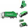 Colorful Diecast Garbage Truck Toy With Trash Bin For Kids Boys Xmas Gift