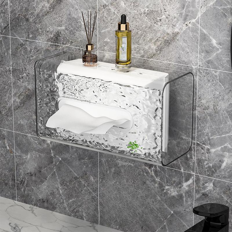 

Настенная коробка для салфеток, коробка для салфеток, коробка для хранения лицевых полотенец в стиле легкой роскоши прозрачный