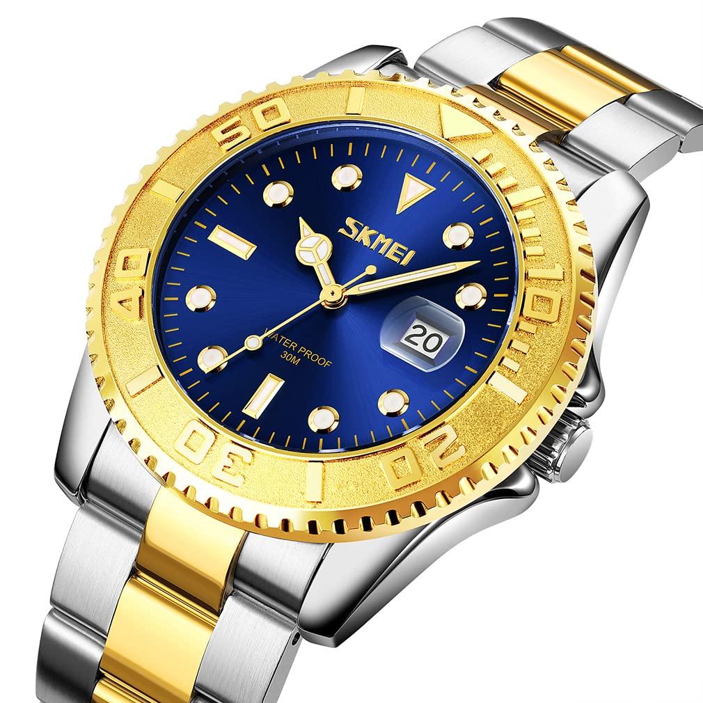 Classic Watches Men Waterproof Calendar Watch For Man Luxury Stainless Steel Business Clock New