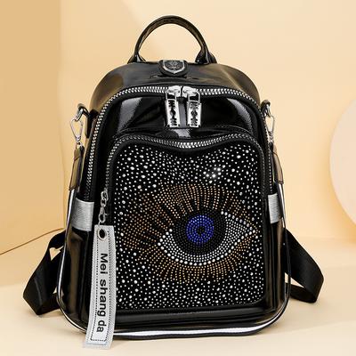 Moodne teemantidega kaunistatud seljakott, Luksuslik teemantidega kaunistatud seljakott, Suure mahutavusega reisikott