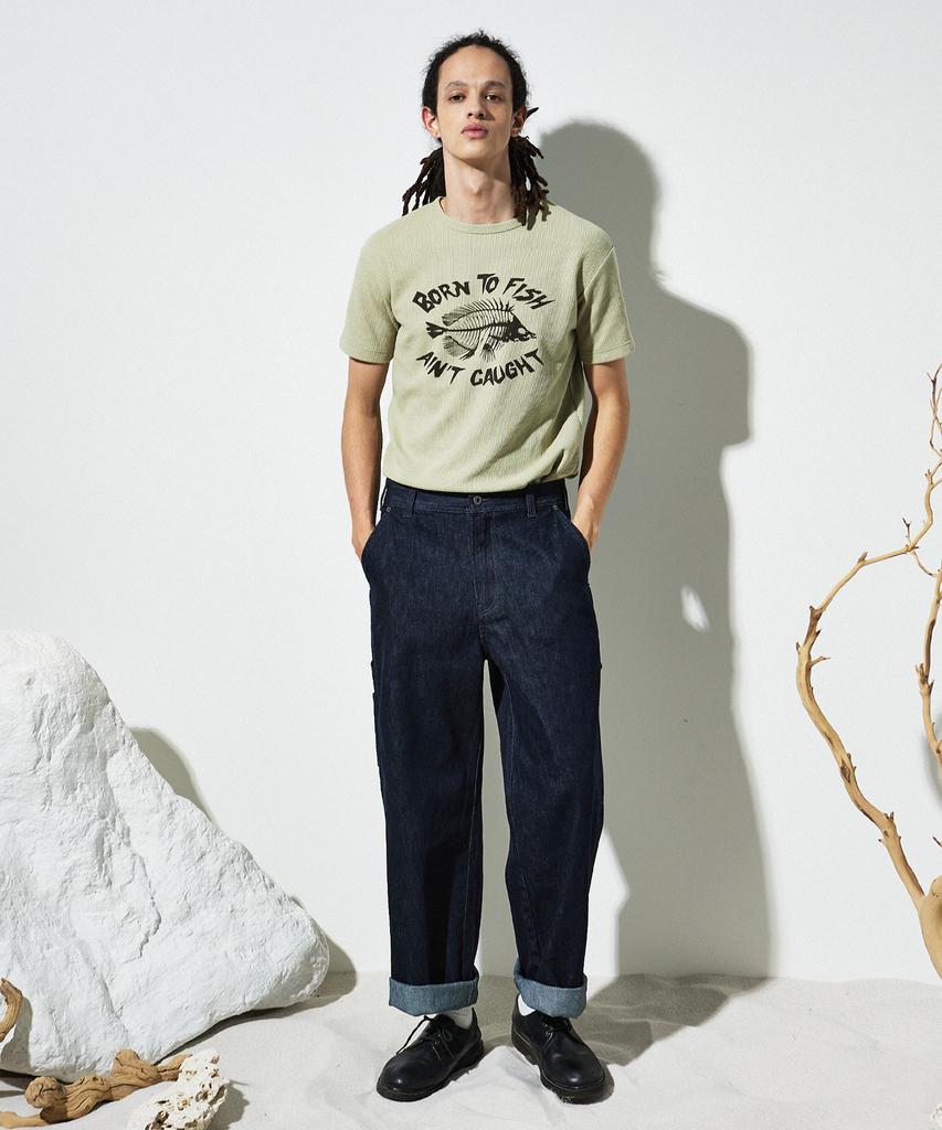 MAGOODGAN Stance 3571 Waffle Standard Fit Olive Khaki Short Sleeve Tee