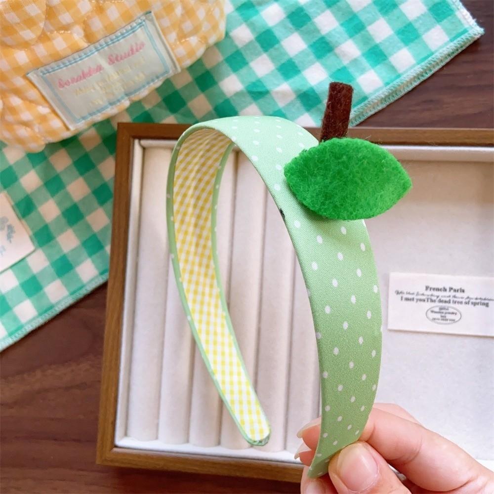 Polka Dot Pattern Strawberry Headband Y2K Wide Fruit Hairbands Apple Headband  Daily Hair Styling