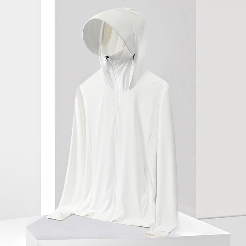 Unisex Ice Silk Sun Protection Jacket with Detachable Hood, UPF50+