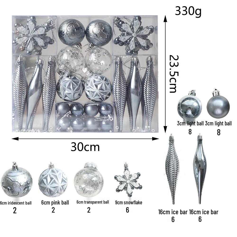 Christmas Tree Ornament Set: Nine Painted Macaron Candy Color Irregular Balls